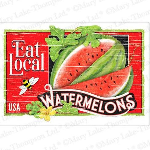 Watermelon Crate Label Towel