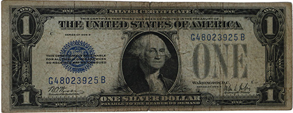 Funny Back Silver Certificate