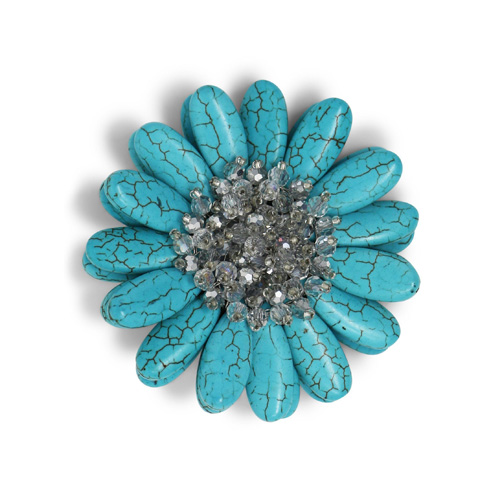 Turquoise Gerbera Pin
