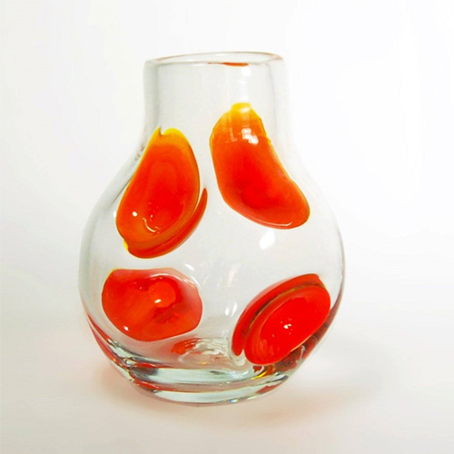 Clear & Paw Paw Dollop Vase