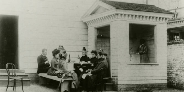Refreshments outside kitchen